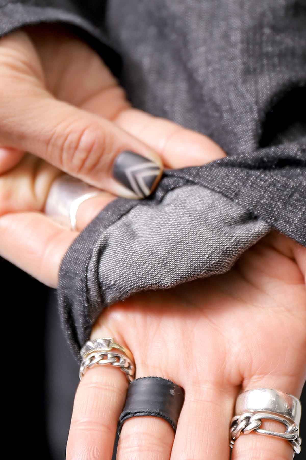 【studio b3】 UNISEX OVERSIZED LONG CARDIGAN SHIRT CB1298_GRAPHITE BLACK