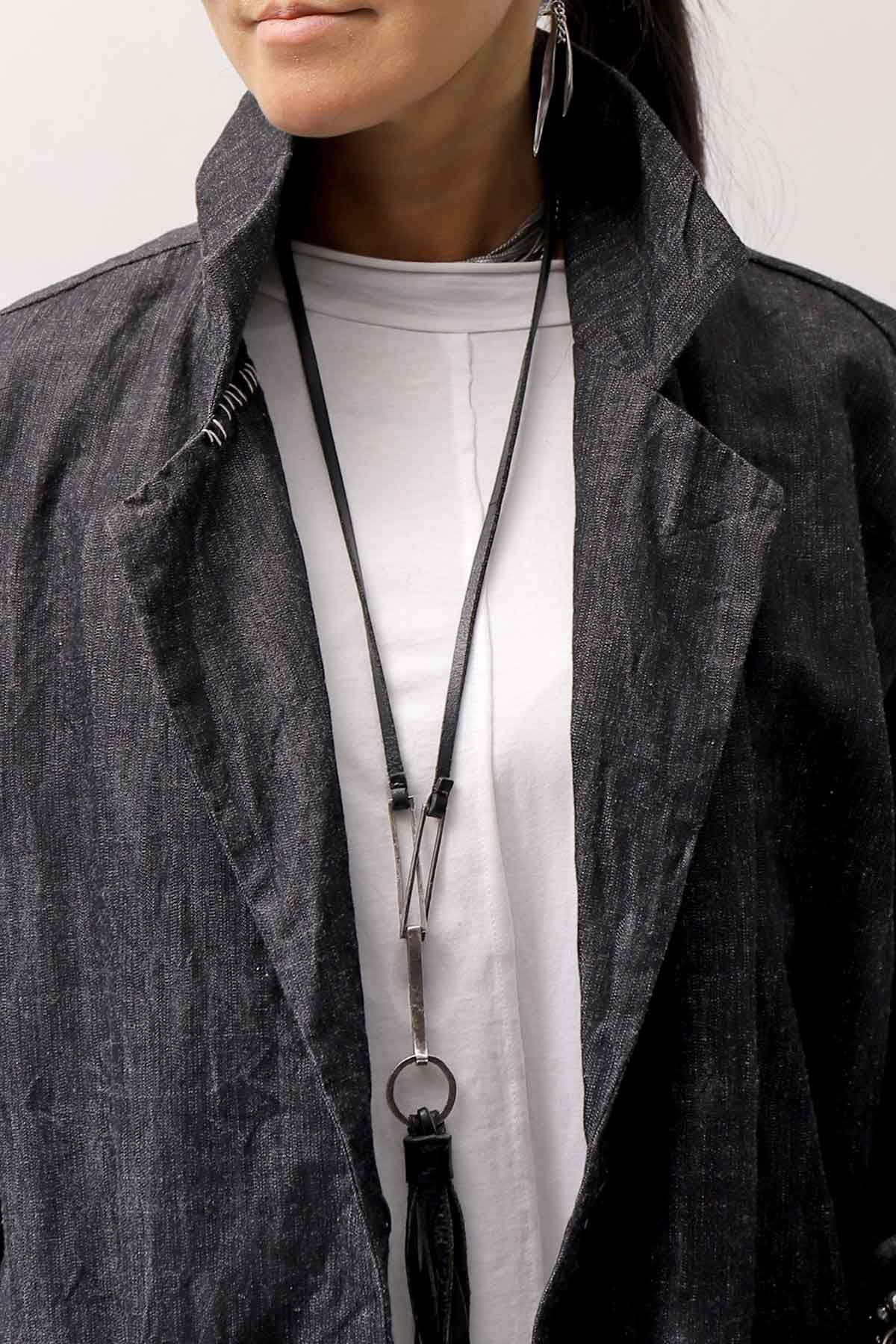 【studio b3】 UNISEX OVERSIZED LONG CARDIGAN SHIRT CB1298_GRAPHITE BLACK