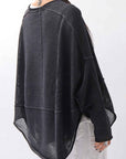 【RUNDHOLZ】 UNISEX OVER SIZED PAPER COTTON TOP _BLACK
