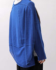 【RUNDHOLZ】 UNISEX OVER SIZED PAPER COTTON TOP _ELECTRIC CLOUD