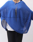 【RUNDHOLZ】 UNISEX OVER SIZED PAPER COTTON TOP _ELECTRIC CLOUD