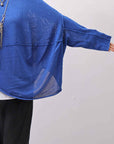 【RUNDHOLZ】 UNISEX OVER SIZED PAPER COTTON TOP _ELECTRIC CLOUD