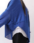 【RUNDHOLZ】 UNISEX OVER SIZED PAPER COTTON TOP _ELECTRIC CLOUD