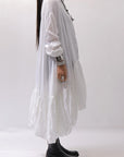 【RUNDHOLZ】 COTTON CHIFFON SHIRT DRESS _SEAFOAM FOG