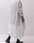 【RUNDHOLZ】 COTTON CHIFFON SHIRT DRESS _SEAFOAM FOG