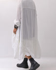 【RUNDHOLZ】 COTTON CHIFFON SHIRT DRESS _SEAFOAM FOG