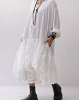 【RUNDHOLZ】 COTTON CHIFFON SHIRT DRESS _SEAFOAM FOG