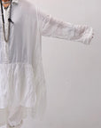 【RUNDHOLZ】 COTTON CHIFFON SHIRT DRESS _SEAFOAM FOG