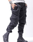 【Andrea Ya'aqov】 UNISEX DENIM CARGO PANTS DEN60_BLACK