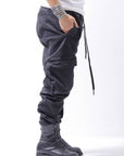 【Andrea Ya'aqov】 UNISEX DENIM CARGO PANTS DEN60_BLACK