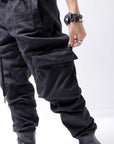 【Andrea Ya'aqov】 UNISEX DENIM CARGO PANTS DEN60_BLACK