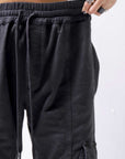 【Andrea Ya'aqov】 UNISEX DENIM CARGO PANTS DEN60_BLACK