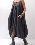 【RUNDHOLZ】 BALLOON OPEN SHIRT DRESS _BLACK