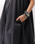 【RUNDHOLZ】 BALLOON OPEN SHIRT DRESS _BLACK