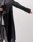 【studio b3】 2WAY LIGHT CARDIGAN COAT MPB1872_BLACK