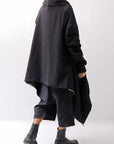 【bajra】 UNISEX 2WAY SWEAT ZIP-UP CARDIGAN 160QK03_BLACK