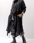 【studio b3】 2WAY LIGHT CARDIGAN COAT MPB1872_BLACK