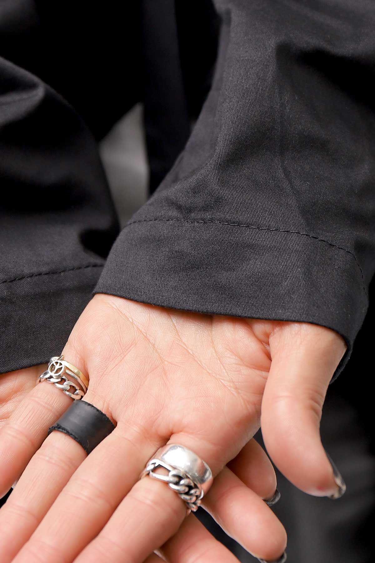 【studio b3】 2WAY LIGHT CARDIGAN COAT MPB1872_BLACK