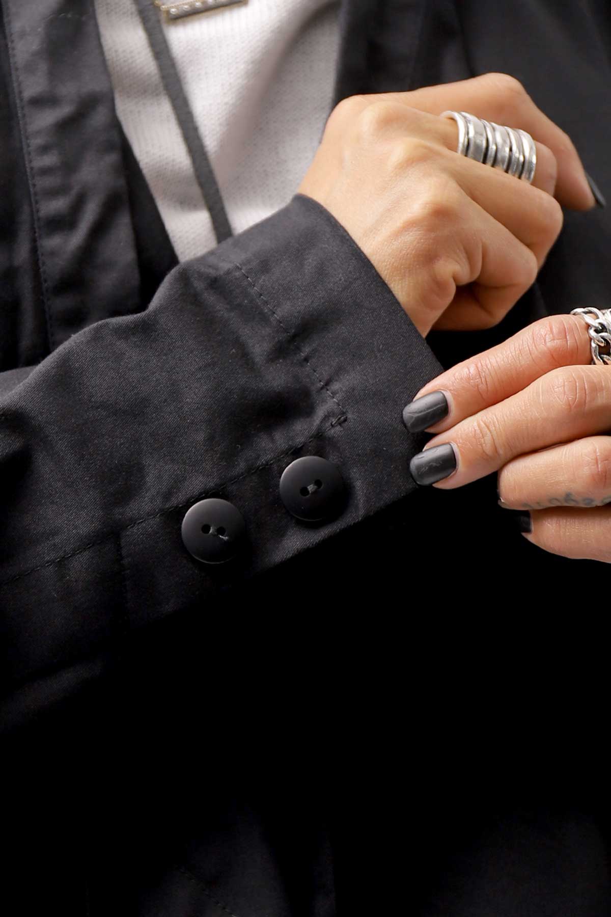 【studio b3】 2WAY LIGHT CARDIGAN COAT MPB1872_BLACK