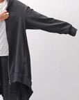 【bajra】 UNISEX 2WAY SWEAT ZIP-UP CARDIGAN 160QK03_BLACK