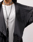 【studio b3】 2WAY LIGHT CARDIGAN COAT MPB1872_BLACK