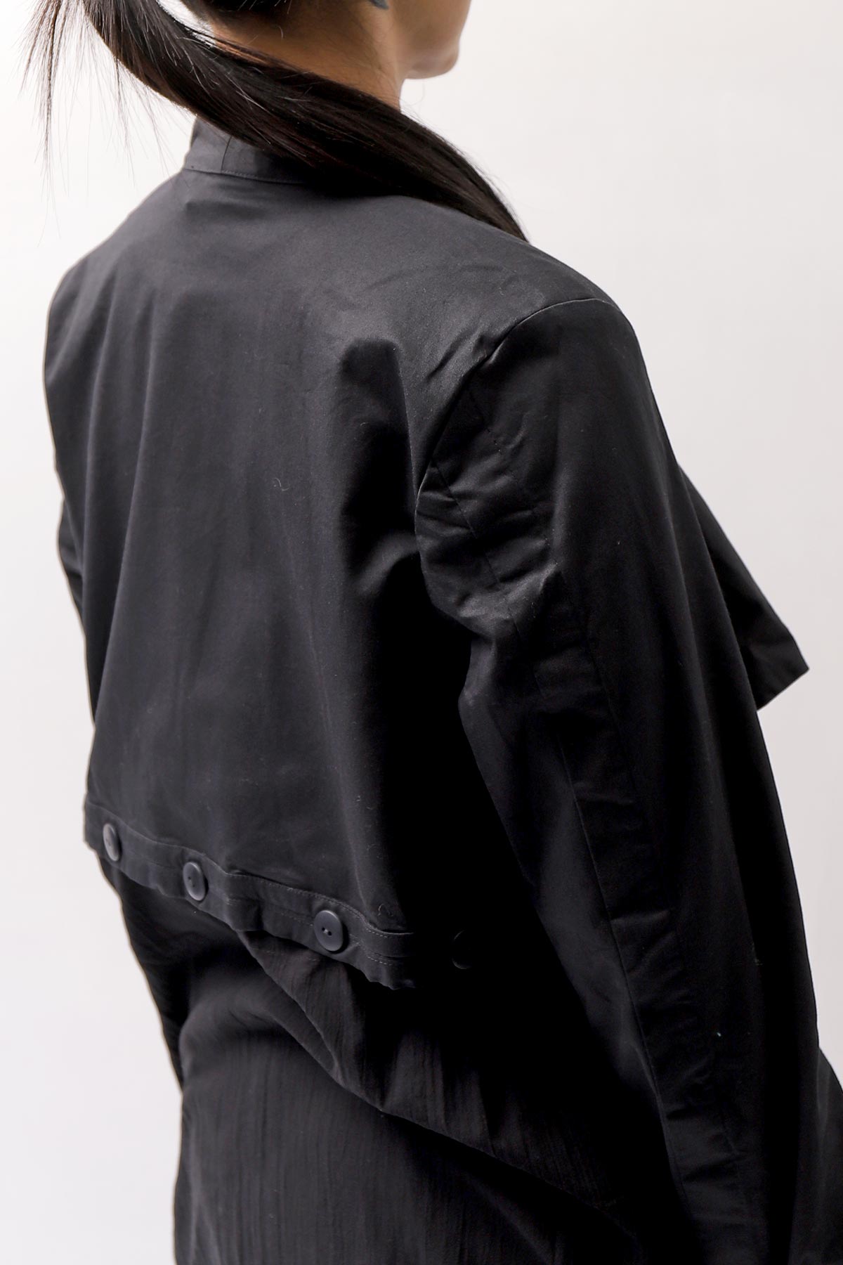 【studio b3】 2WAY LIGHT CARDIGAN COAT MPB1872_BLACK