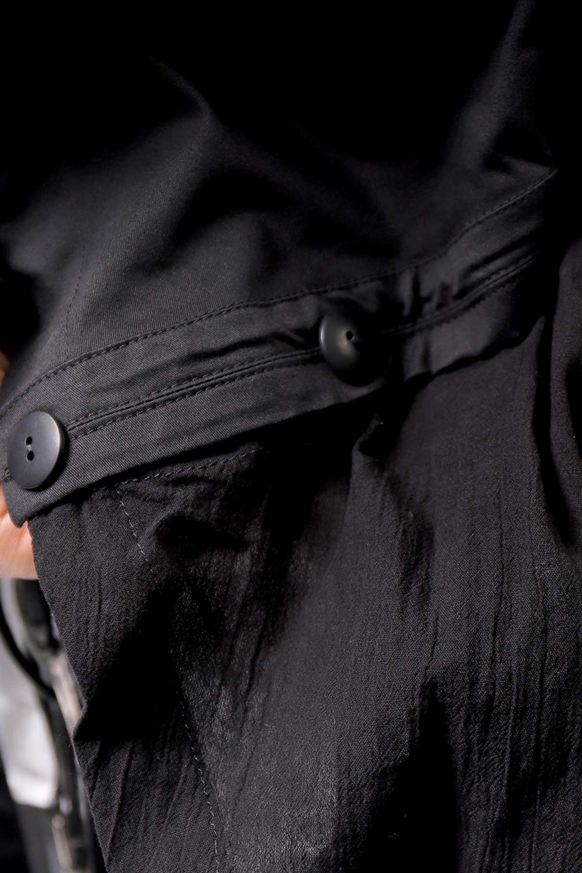 【studio b3】 2WAY LIGHT CARDIGAN COAT MPB1872_BLACK