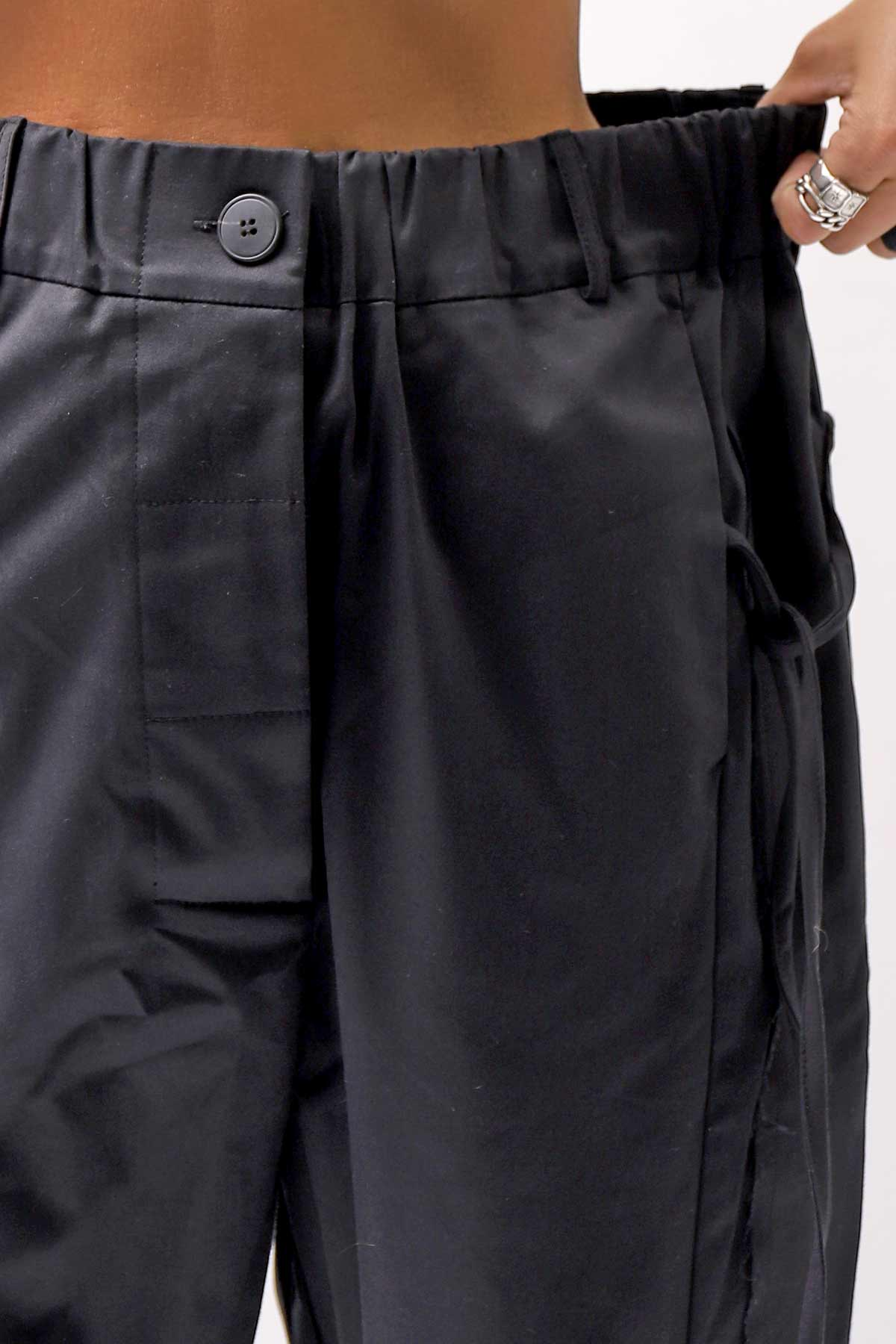 【studio b3】 UNISEX COTTON SARROUEL PANTS OGB1760/M2_BLACK