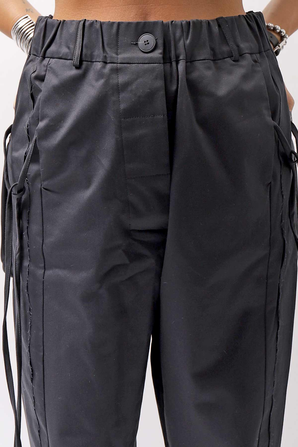 【studio b3】 UNISEX COTTON SARROUEL PANTS OGB1760/M2_BLACK