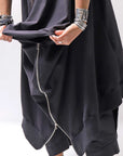【bajra】 UNISEX 2WAY SWEAT ZIP-UP CARDIGAN 160QK03_BLACK