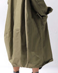 【bajra】 UNISEX TWILLED COTTON BACK DRAPE CARDIGAN COAT 160QB01LG_KHAKI BROWN