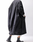 【bajra】 UNISEX TWILLED COTTON BACK DRAPE CARDIGAN COAT 160QB01LG_BLACK