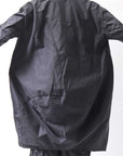 【bajra】 UNISEX TWILLED COTTON BACK DRAPE SHIRT CARDIGAN 160QB01SH_BLACK