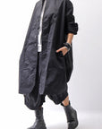 【bajra】 UNISEX TWILLED COTTON BACK DRAPE SHIRT CARDIGAN 160QB01SH_BLACK
