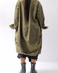 【bajra】 UNISEX TWILLED COTTON BACK DRAPE SHIRT CARDIGAN 160QB01SH_KHAKI BROWN