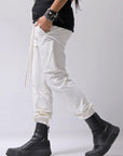【thom/krom】 UNISEX MIXED COTTON RIB PANTS MST512_CREAM