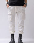【thom/krom】 UNISEX MIXED COTTON RIB PANTS MST512_CREAM