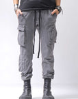 【thom/krom】 UNISEX MIXED COTTON RIB PANTS MST512_DARK USED GREY
