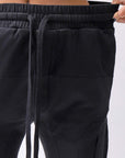 【thom/krom】 UNISEX MIXED COTTON RIB PANTS MST512_BLACK