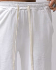 【NOSTRASANTISSIMA】SWEAT COTTON WIDE EASY PANTS FP141_WHITE