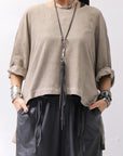 【studio b3】 MULTIWAY TOP&SLEEVELESS TOP SET NB2156_SAND OLD DYE