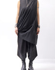 【sanctamuerte】 COTTON SLEEVE-LESS LONG TOP 325/MM_BLACK