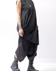【sanctamuerte】 COTTON SLEEVE-LESS LONG TOP 325/MM_BLACK