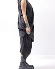【sanctamuerte】 COTTON SLEEVE-LESS LONG TOP 325/MM_BLACK