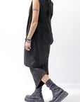 【sanctamuerte】 COTTON SLEEVE-LESS LONG TOP 325/MM_BLACK