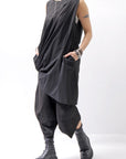 【sanctamuerte】 COTTON SLEEVE-LESS LONG TOP 325/MM_BLACK