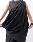 【sanctamuerte】 COTTON SLEEVE-LESS LONG TOP 325/MM_BLACK