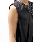 【sanctamuerte】 COTTON SLEEVE-LESS LONG TOP 325/MM_BLACK