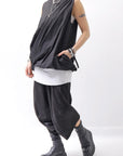 【sanctamuerte】 COTTON SLEEVE-LESS LONG TOP 325/MM_BLACK