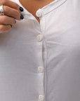 【studio b3】 FRONT BUTTON COTTON TANK TOP NB2059_WHITE